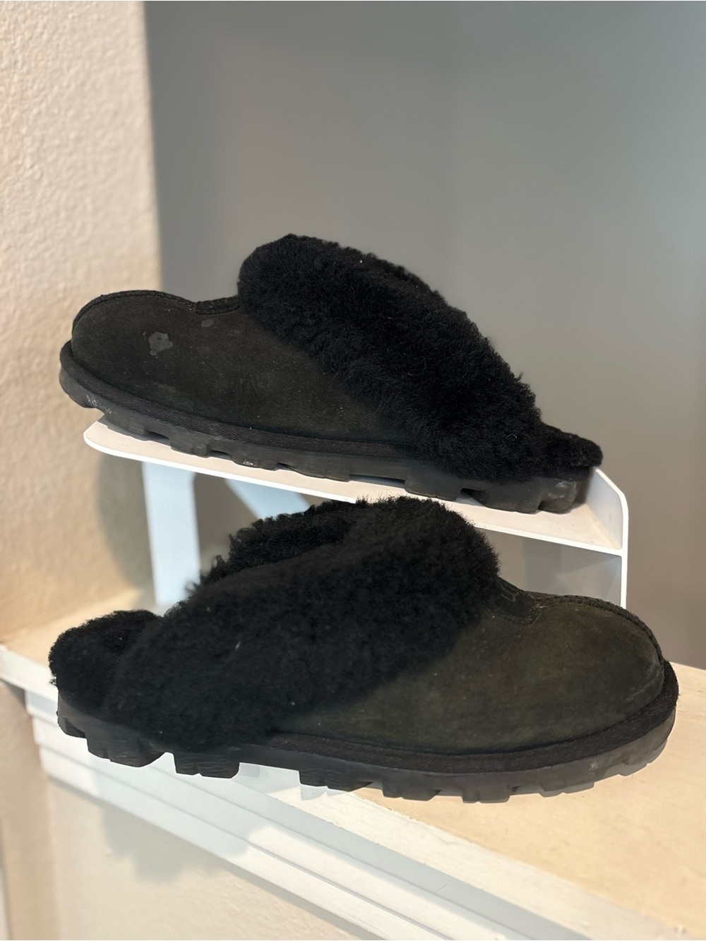 Ugg Slippers Coquette Women's 6 5125 Black Suede Slip On *USED SEE PICS